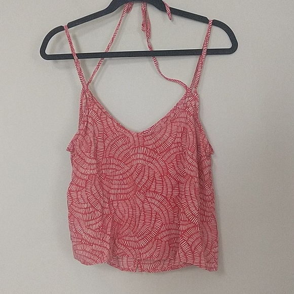 Lily White Button Front Tie Neck Tank Top XL - Picture 5 of 8